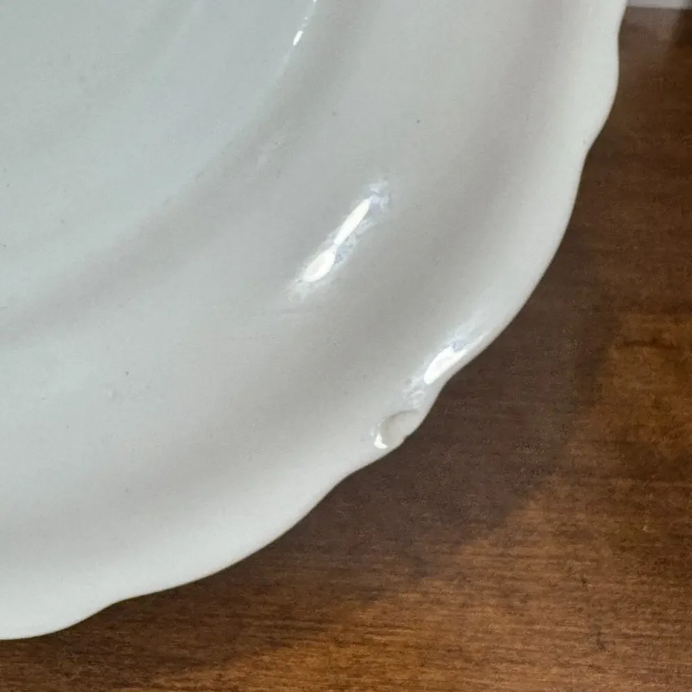 Vintage Deviled Egg Plate Pinecone Design White Serving Platter Retro Kitchen
